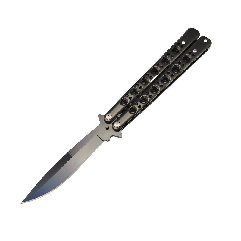 3db30b7ae16e7bdf6e5ab58b73caf0e.jpg BM 42 Balisong-Messer, Butterfly-Messer, Federriegel, Schwarz