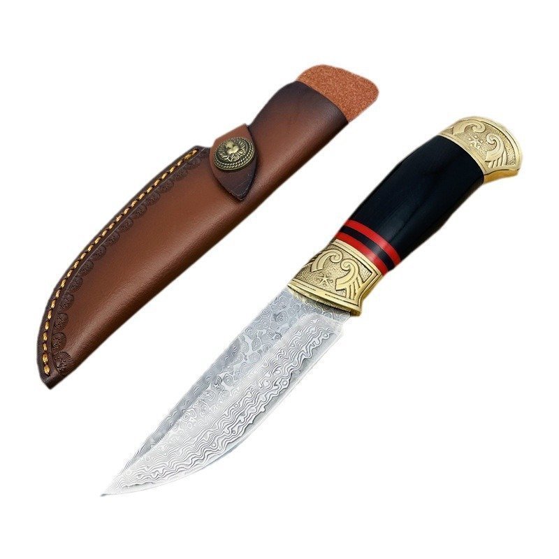 O1CN01j07Kp61uFiSYHkS0Z_2216013276008-0-cib.jpg Fenglin Damaststahl mit hoher Härte, tragbares gerades Messer für den Außenbereich, Wildnis-Überlebensmesser